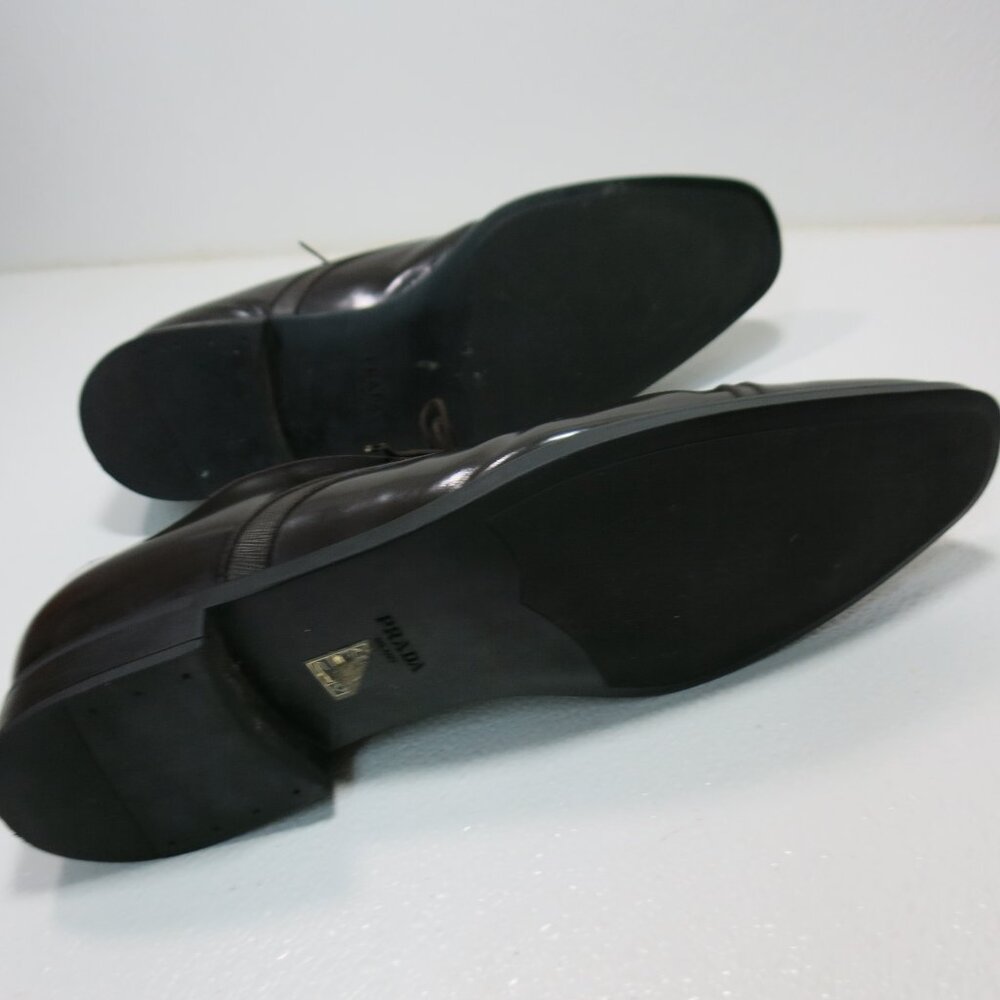 Prada Cap Toe Leather Dress oxfords Men's Footwear Shoes Men's Italy Sz 11 - Picture 3 of 10